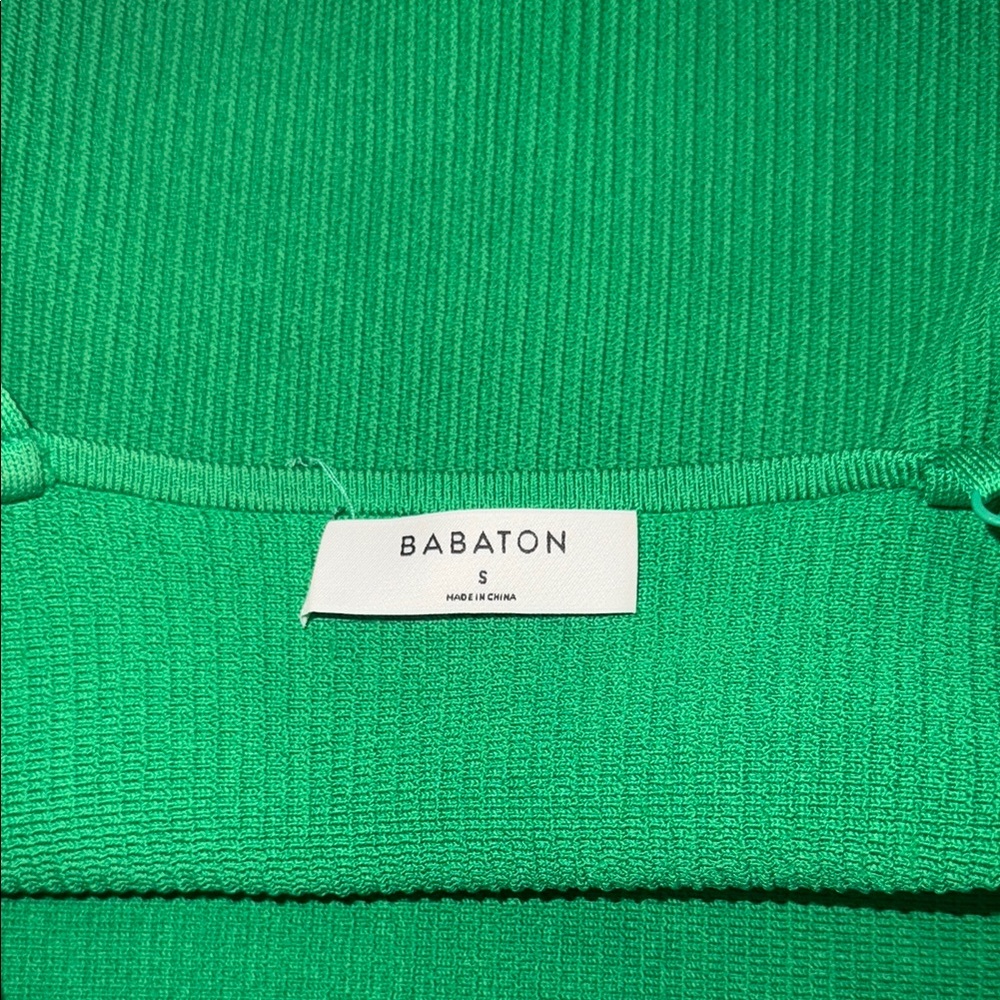 Green Ribbed Women's Top - Picture 3 of 3
